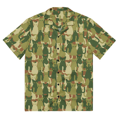 Cat-meow-flage CAMO Unisex button shirt - 2XS - Button Shirt