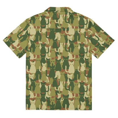 Cat-meow-flage CAMO Unisex button shirt - Button Shirt