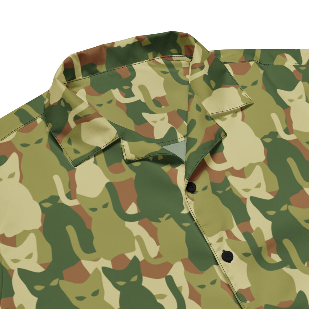 Cat-meow-flage CAMO Unisex button shirt - Button Shirt