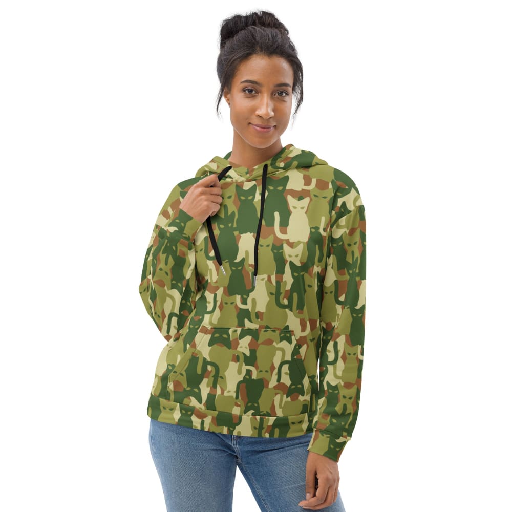 Camo cat shop hoodie