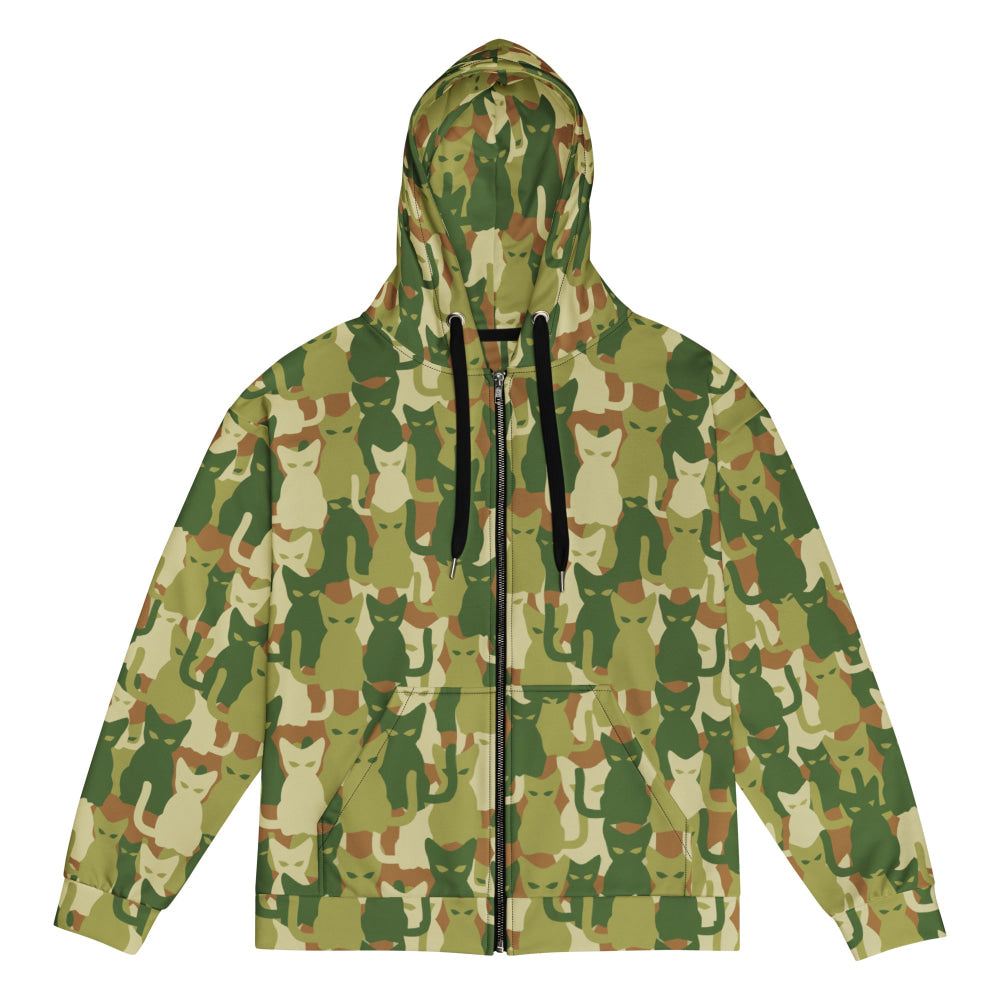 Cat-meow-flage CAMO Unisex zip hoodie - Zip Hoodie