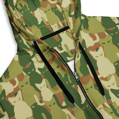 Cat-meow-flage CAMO Unisex zip hoodie - Zip Hoodie