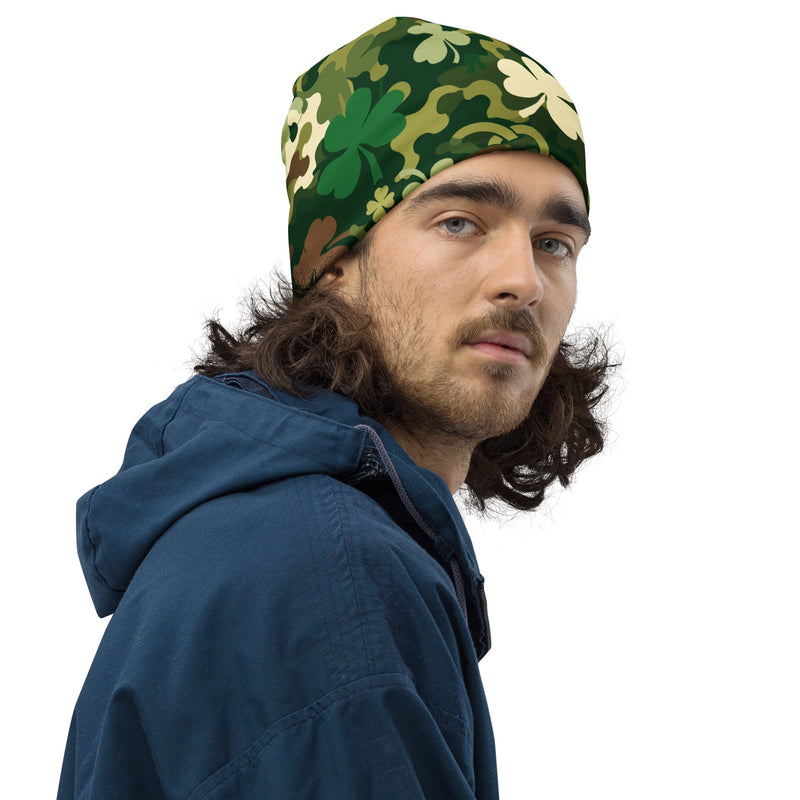 Celtic Shamrock Heritage CAMO Beanie - Head