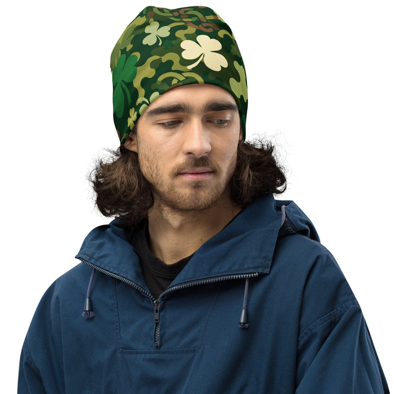 Celtic Shamrock Heritage CAMO Beanie - Head