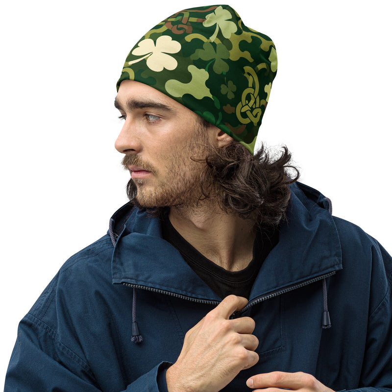 Celtic Shamrock Heritage CAMO Beanie - S - Head