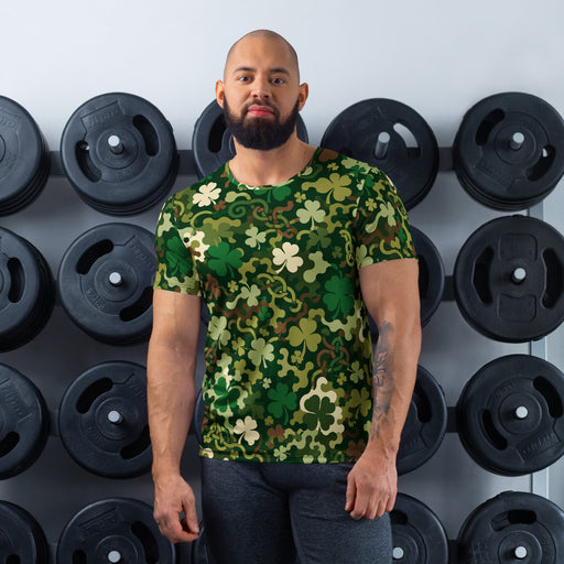 Celtic Shamrock Heritage CAMO Mens Athletic T-Shirt - XS - Shirt