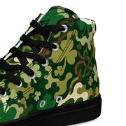 Celtic Shamrock Heritage CAMO Mens High-Top Canvas Shoes
