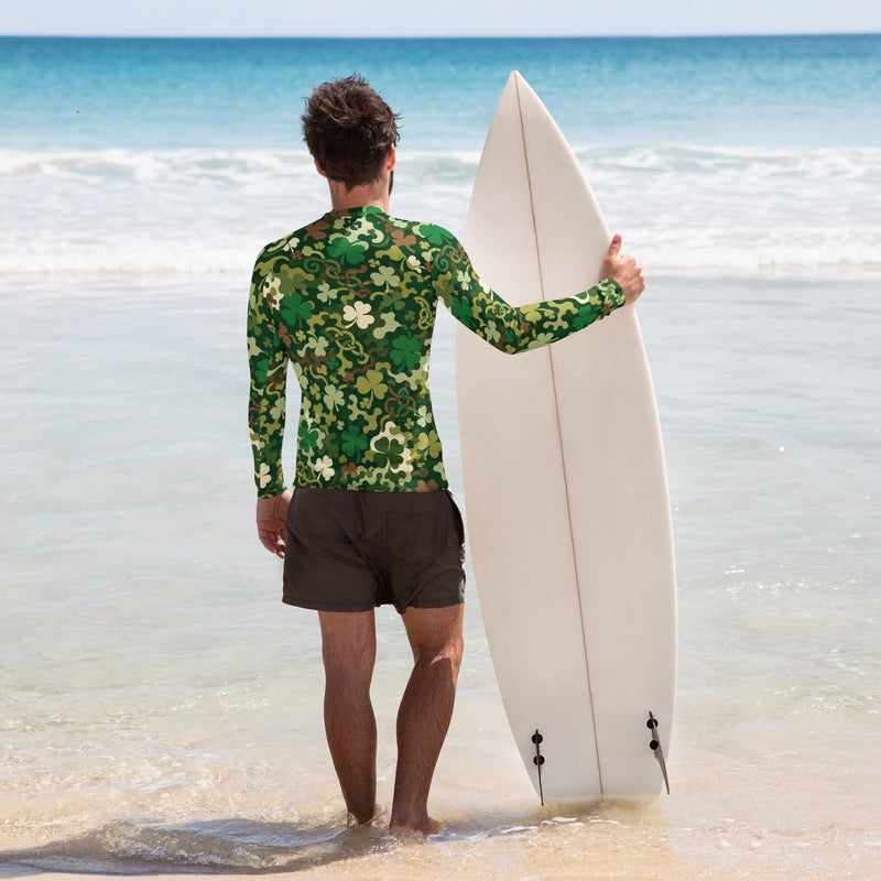 Celtic Shamrock Heritage CAMO Mens Long-Sleeve Rash Guard - LS