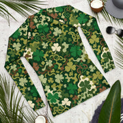 Celtic Shamrock Heritage CAMO Mens Long-Sleeve Rash Guard - LS