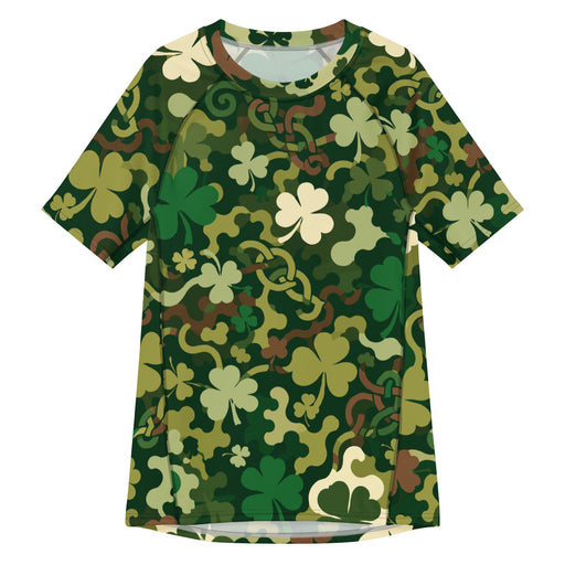 Celtic Shamrock Heritage CAMO Mens Short-Sleeve Rash Guard - 2XS - SS