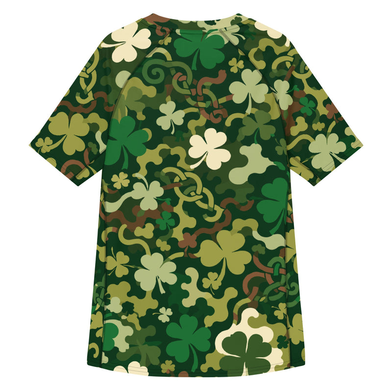 Celtic Shamrock Heritage CAMO Mens Short-Sleeve Rash Guard - SS
