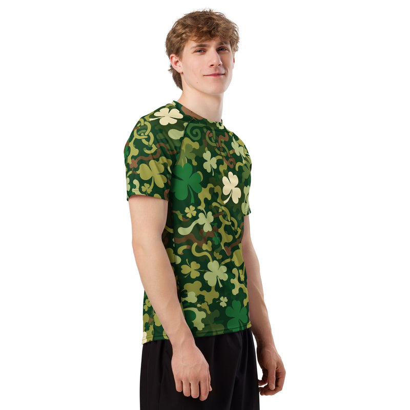 Celtic Shamrock Heritage CAMO Mens Short-Sleeve Rash Guard - SS