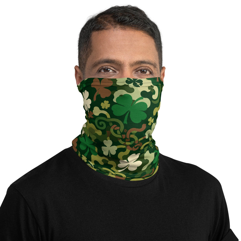 Celtic Shamrock Heritage CAMO Neck Gaiter - Head