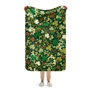 Celtic Shamrock Heritage CAMO Sherpa Blanket - 37″×57″
