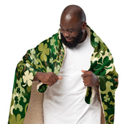 Celtic Shamrock Heritage CAMO Sherpa Blanket