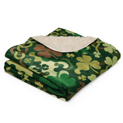 Celtic Shamrock Heritage CAMO Sherpa Blanket