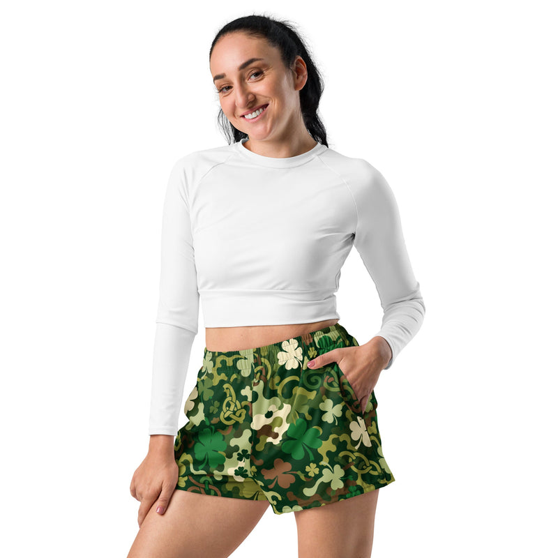 Celtic Shamrock Heritage CAMO Unisex Athletic Shorts