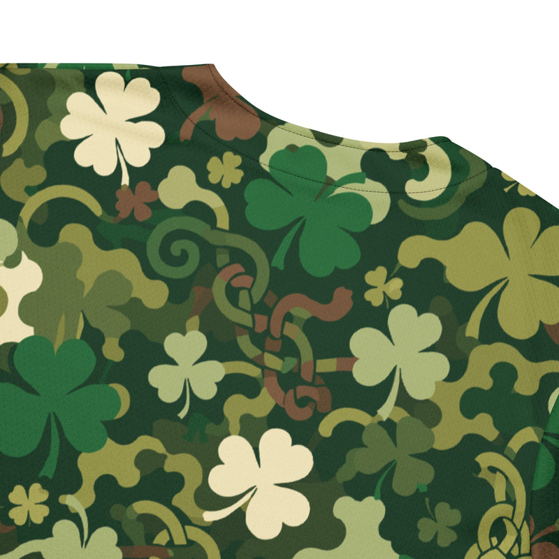 Celtic Shamrock Heritage CAMO Unisex Baseball Jersey