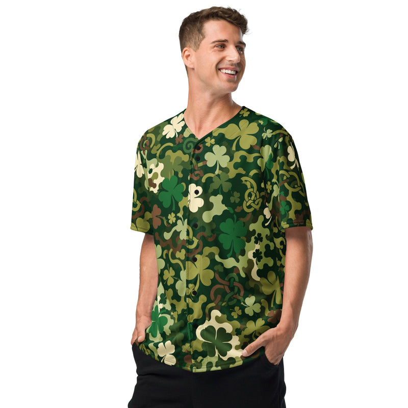 Celtic Shamrock Heritage CAMO Unisex Baseball Jersey