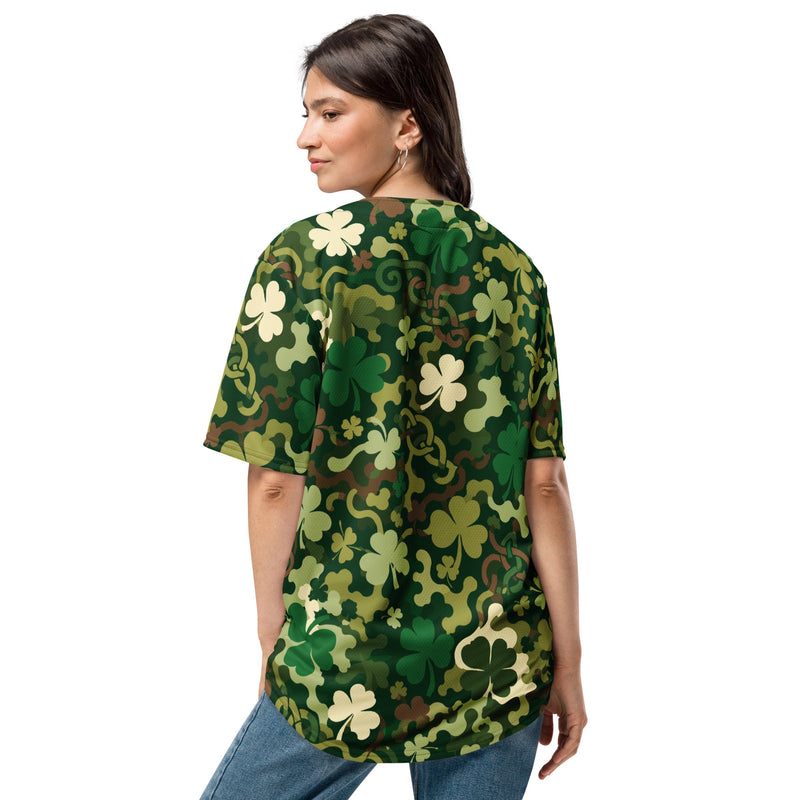 Celtic Shamrock Heritage CAMO Unisex Baseball Jersey
