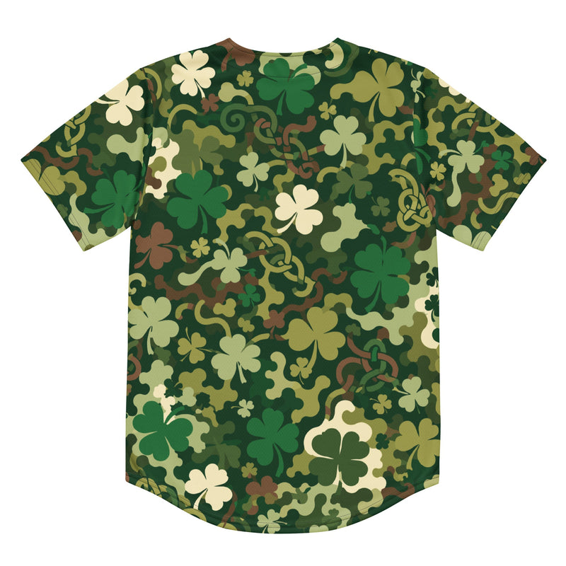Celtic Shamrock Heritage CAMO Unisex Baseball Jersey