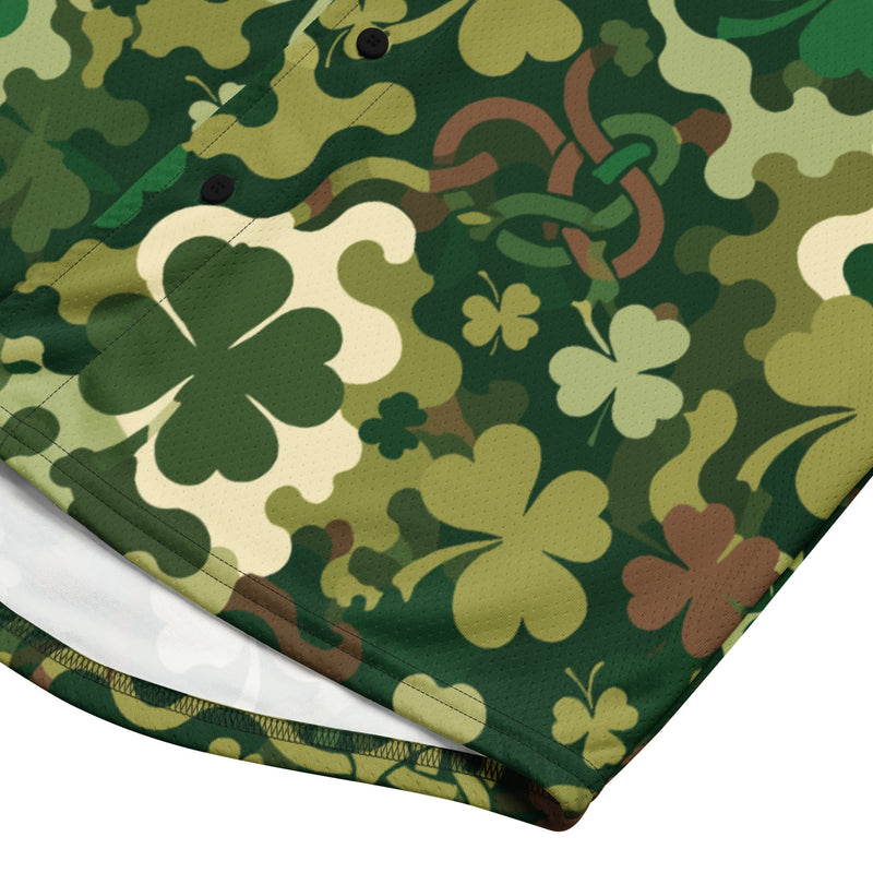 Celtic Shamrock Heritage CAMO Unisex Baseball Jersey