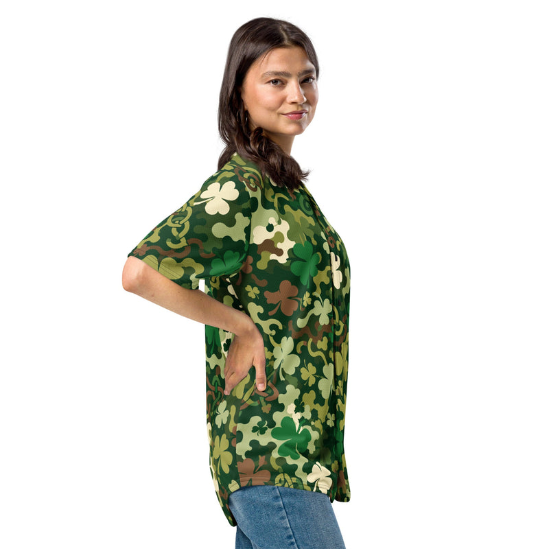 Celtic Shamrock Heritage CAMO Unisex Baseball Jersey