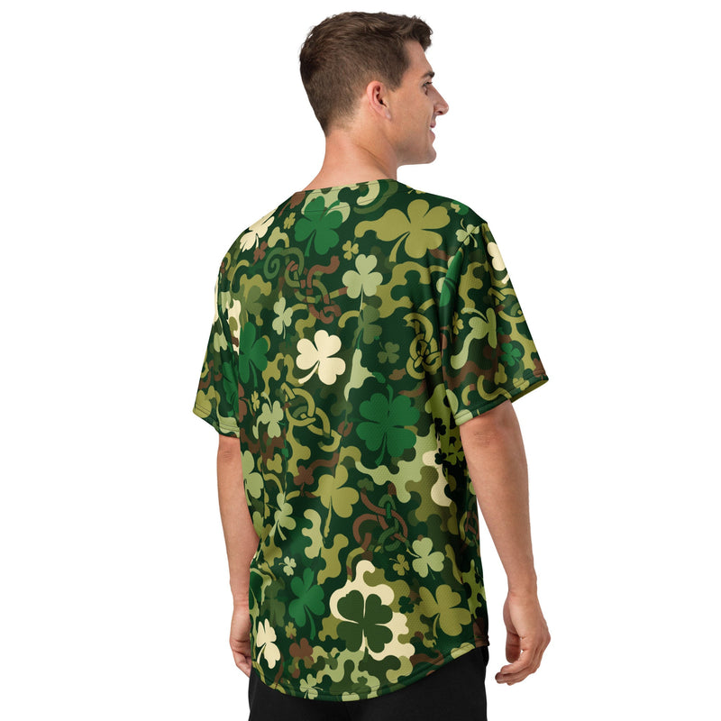 Celtic Shamrock Heritage CAMO Unisex Baseball Jersey
