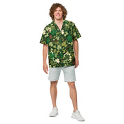 Celtic Shamrock Heritage CAMO Unisex Short-Sleeve Button Shirt - Button-Up