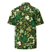 Celtic Shamrock Heritage CAMO Unisex Short-Sleeve Button Shirt - Button-Up