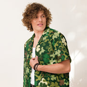 Celtic Shamrock Heritage CAMO Unisex Short-Sleeve Button Shirt - Button-Up