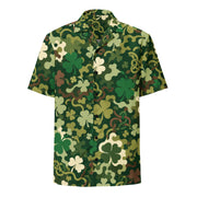 Celtic Shamrock Heritage CAMO Unisex Short-Sleeve Button Shirt - Button-Up