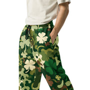 Celtic Shamrock Heritage CAMO Unisex Wide-Leg Joggers