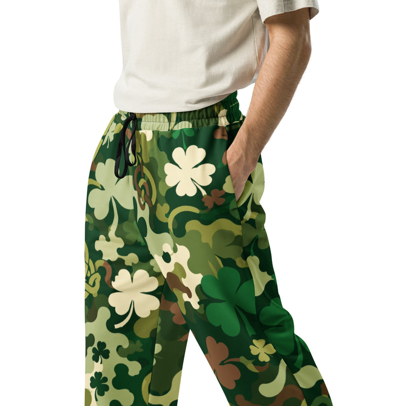 Celtic Shamrock Heritage CAMO Unisex Wide-Leg Joggers