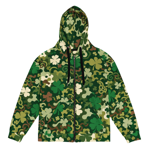 Celtic Shamrock Heritage CAMO Unisex Zip Hoodie - 2XS