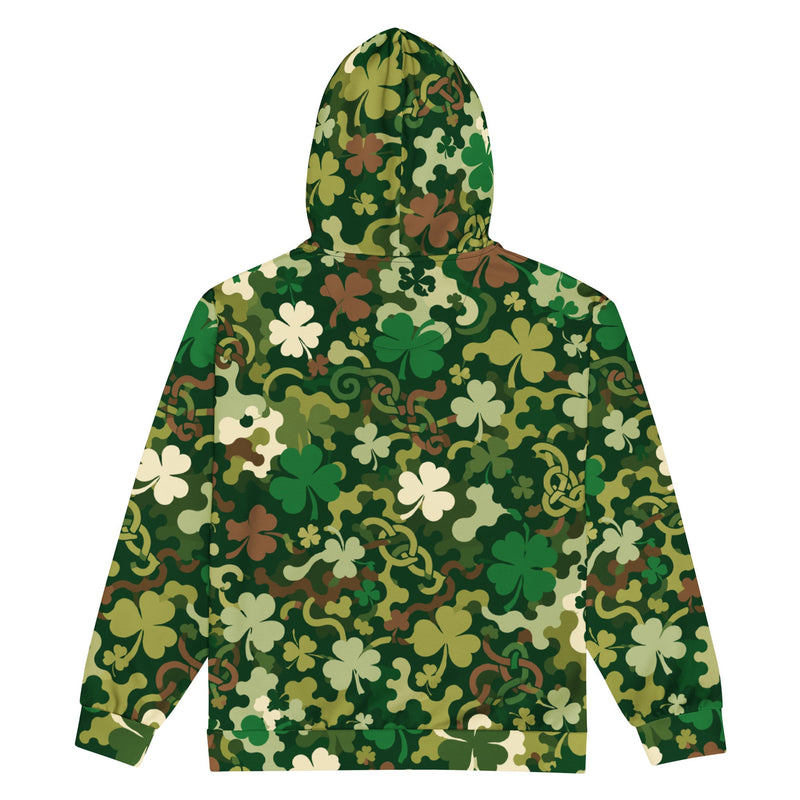 Celtic Shamrock Heritage CAMO Unisex Zip Hoodie