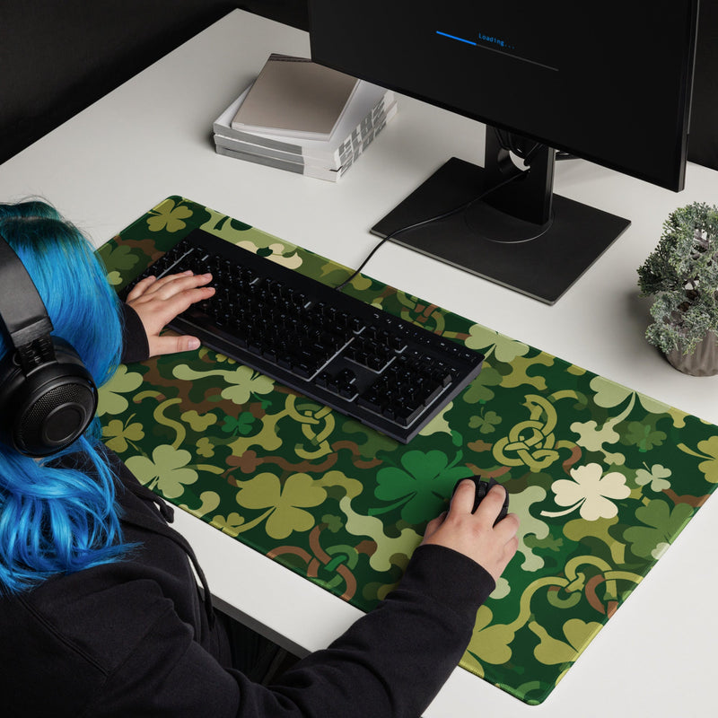Celtic Shamrock Heritage CAMO Universal Large Desk Pad