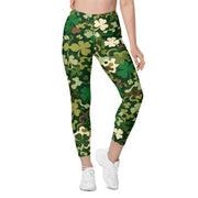 Celtic Shamrock Heritage CAMO Womens Leggings with Pockets - Women