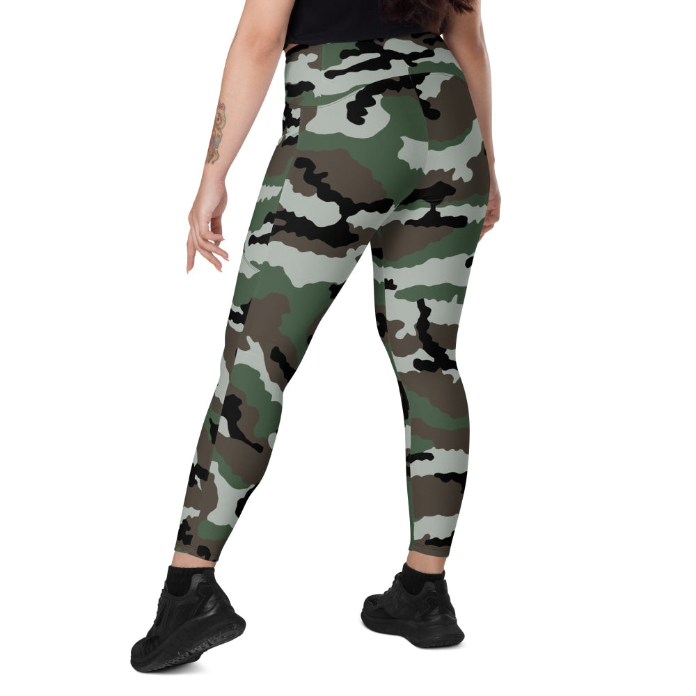 Central African Republic French CE CAMO Leggings with pockets - Womens With Pockets