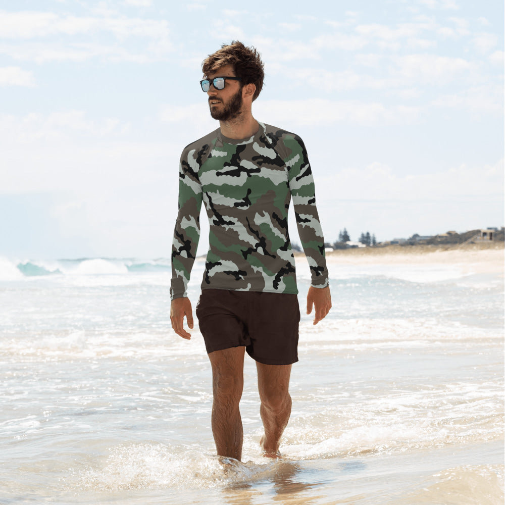 Central African Republic French CE CAMO Men’s Rash Guard - XS - Mens