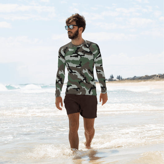 Central African Republic French CE CAMO Men’s Rash Guard - XS - Mens