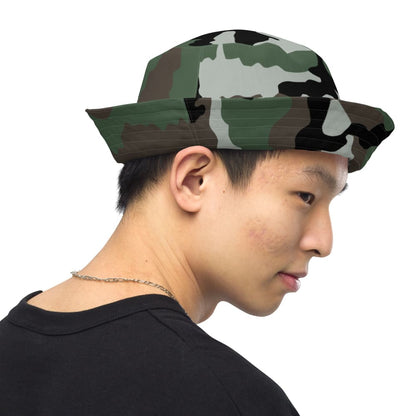 Central African Republic French CE CAMO Reversible bucket hat