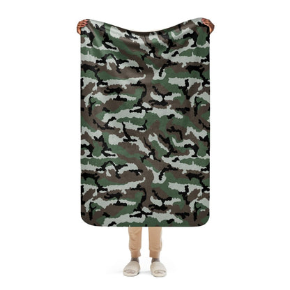 Central African Republic French CE CAMO Sherpa blanket - 37″×57″