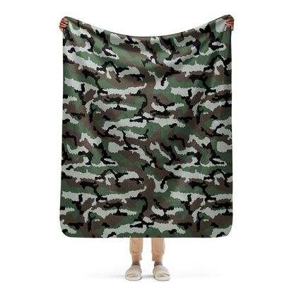 Central African Republic French CE CAMO Sherpa blanket - 50″×60″ - Blanket