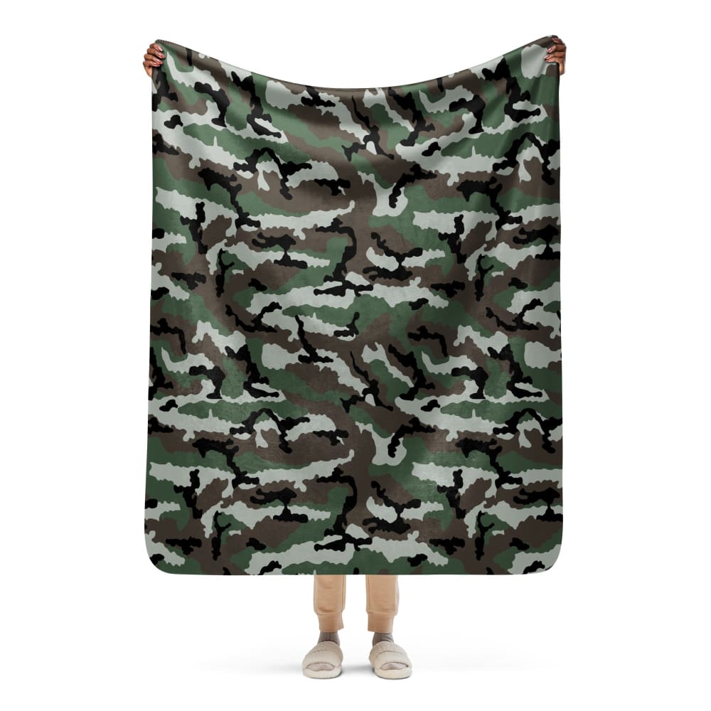 Central African Republic French CE CAMO Sherpa blanket - 50″×60″