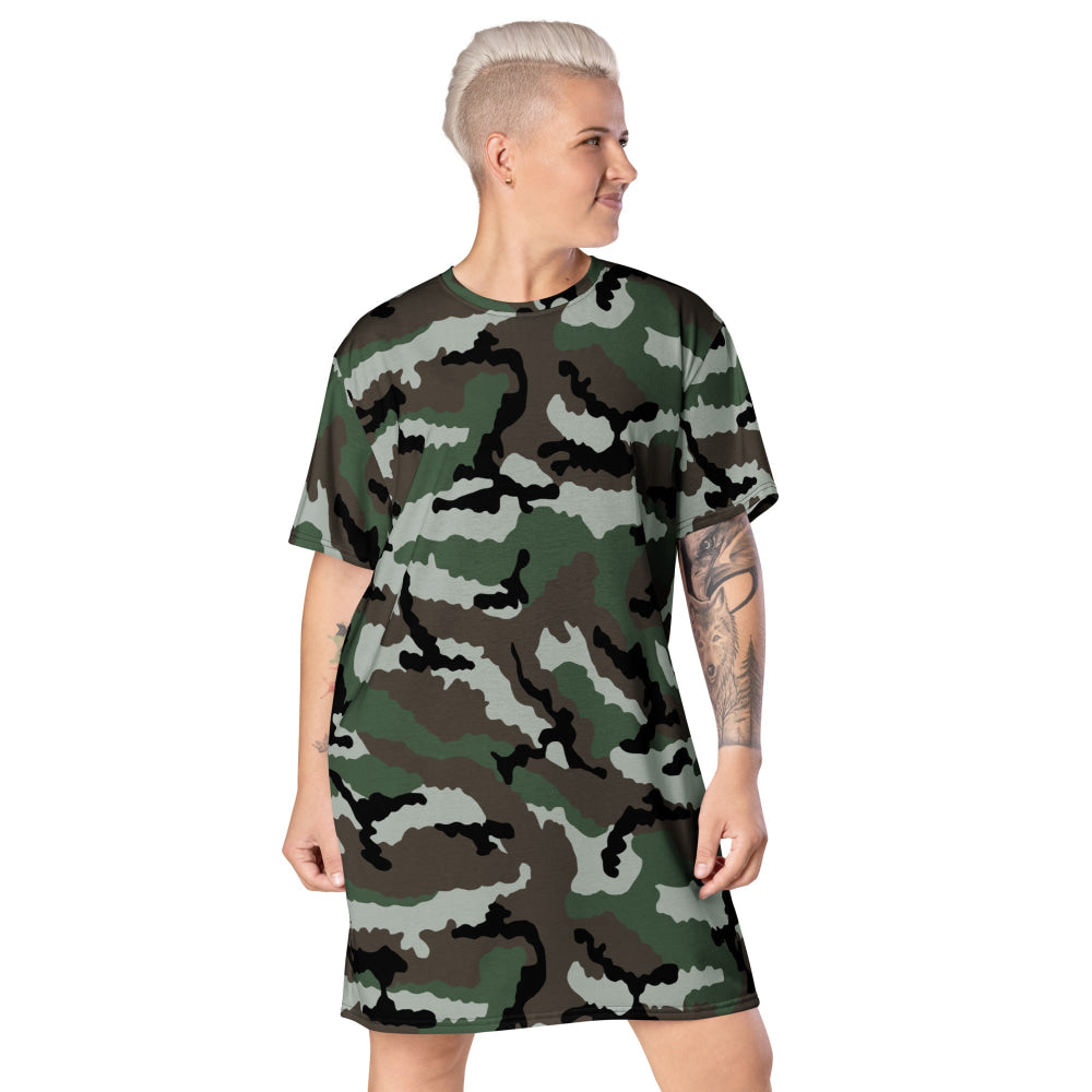 Central African Republic French CE CAMO T-shirt dress - 2XS - Womens T-Shirt Dress