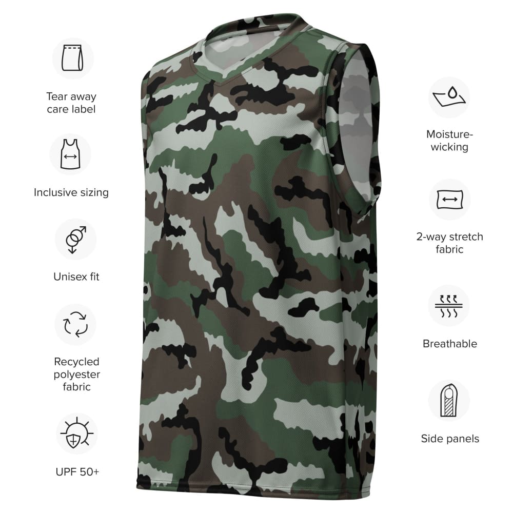 Central African Republic French CE CAMO unisex basketball jersey