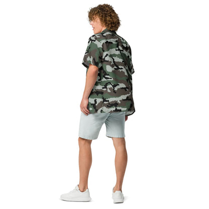 Central African Republic French CE CAMO Unisex button shirt