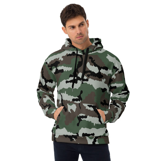 Central African Republic French CE CAMO Unisex Hoodie - 2XS