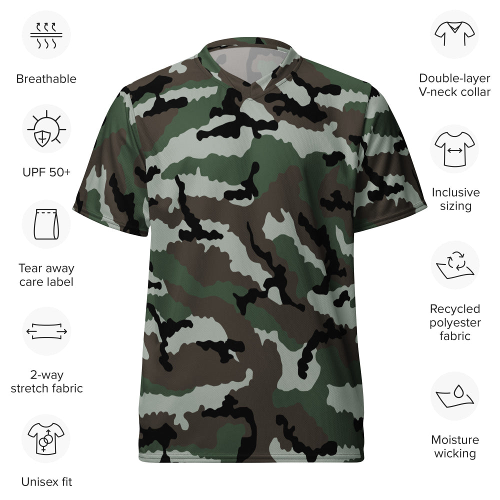 Central African Republic French CE CAMO unisex sports jersey - Unisex Sports Jersey